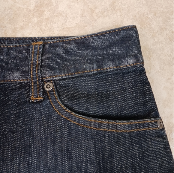 ANN TAYLOR Jean Skirt Size 10 Dark Wash - Picture 5 of 9